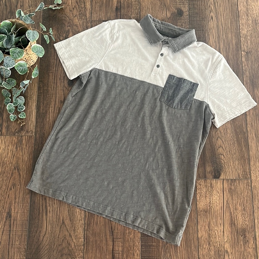 Banana Republic Vintage Color Block Short Sleeve Polo